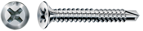 Саморез по металлу (сверло) FEX-А, специальное серебряное покрытие