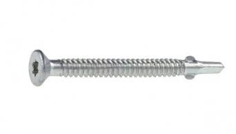 Саморез-флюгель WSDST 6,3х50 мм, шлиц TORX T30, цинк (с ушками)