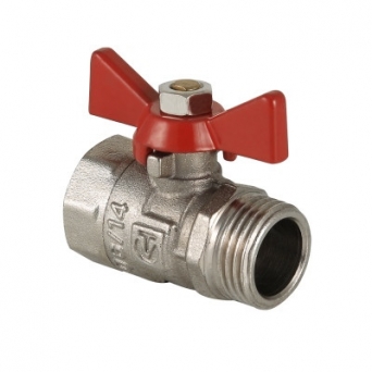 Кран шаровой латунный (бабочка) ВР-НР, Valtec Compact