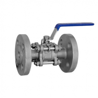 Кран шаровой трёхсоставной из нержавеющей стали, фланцевый, полнопроходной